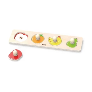 Puzzle din lemn cu buton „Fructe&quot;