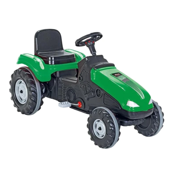 Tractor cu pedale "mega", roșu/verde 3