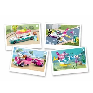 Set de construcție ”transport colorat”, 4 modele, de la 111 pînă la 117 elem. Thumbnail 5