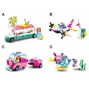Set de construcție ”transport colorat”, 4 modele, de la 111 pînă la 117 elem. Thumbnail 3