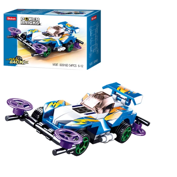 Set de construcție ”mașină sport”, cu inerție 8 modele, de la 54 pînă la 61 elem. 8
