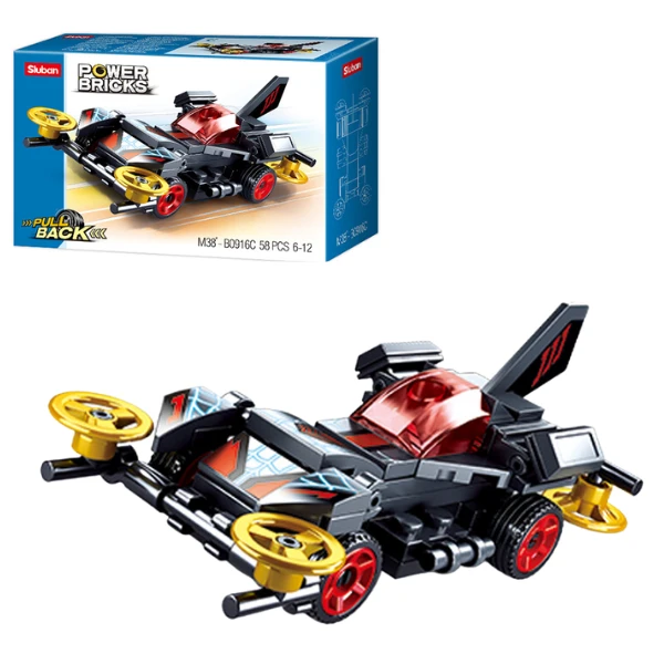 Set de construcție ”mașină sport”, cu inerție 8 modele, de la 54 pînă la 61 elem. 7