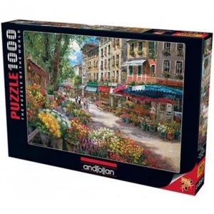Puzzle 1000 elemente Piata de flori in Paris