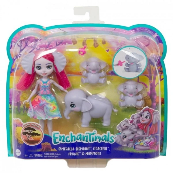 Enchantimals set "familia elefănțelului esmeralda" 6