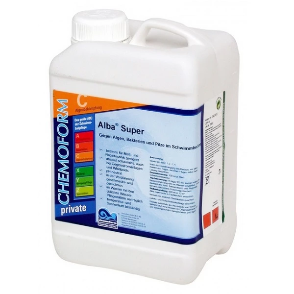 Intex альгицид alba super k для борьбы с водорослями и цветением chemoform 5 л 3