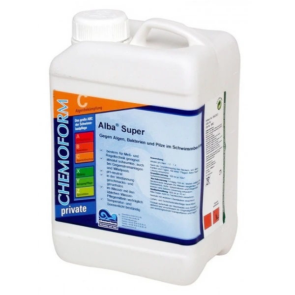 Intex альгицид alba super k для борьбы с водорослями и цветением chemoform 5 л 2