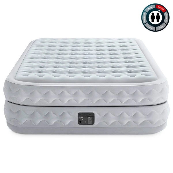 Intex надувная кровать “velur supreme” 152x203x51 см, встр.нас. 220в, до 272 кг 2