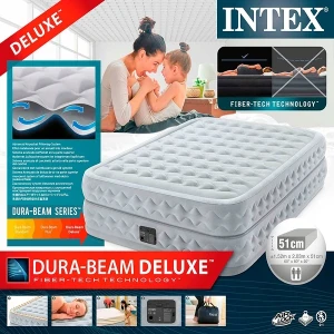 Intex надувная кровать “velur supreme” 152x203x51 см, встр.нас. 220в, до 272 кг Thumbnail 3
