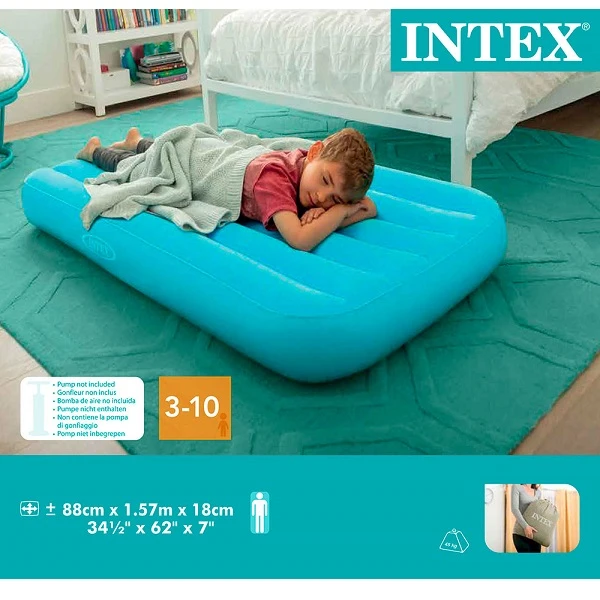 Intex saltea gonflabilă pentru copii “velur cozy kidz” 88x157x18 cm, 3-10 ani, 2 culori 5