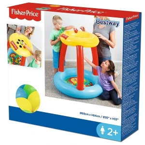Bestway игровой центр 89x89x84см зверюшки fisher price с мячами (15шт), 2+ Thumbnail 3