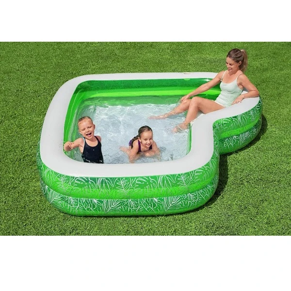 Bestway piscină gonflabilă pentru familie "paradis tropical", 231x231x51 cm, 282 l, 6+ 2