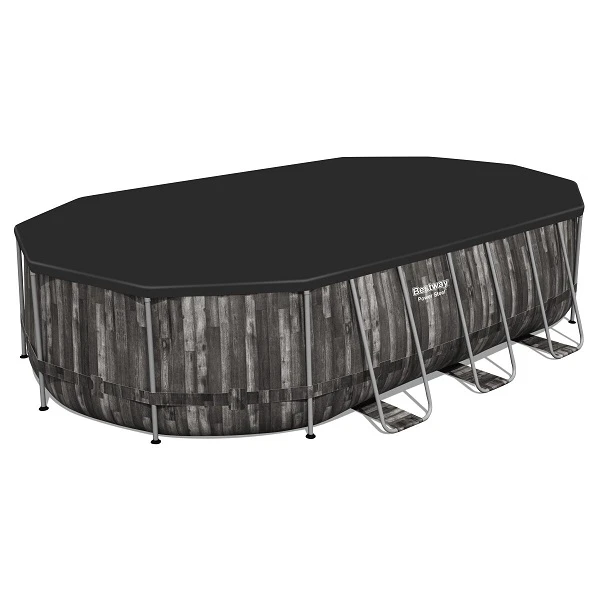 Bestway piscină power steel oval 610х366х122cm, 20241l, carcas metal 4