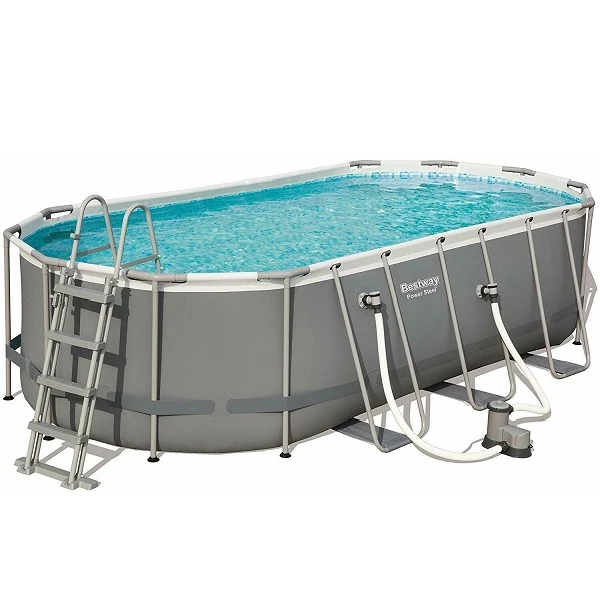 Bestway бассейн power steel oval 549x274x122cm, 13430л, метал каркас 10