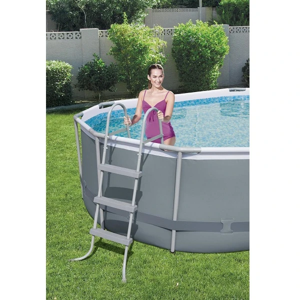 Bestway бассейн power steel oval 549x274x122cm, 13430л, метал каркас 9