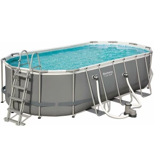 Bestway бассейн power steel oval 549x274x122cm, 13430л, метал каркас Thumbnail 11