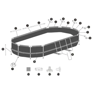 Bestway бассейн power steel oval 427x250x100cm, 7250л, метал каркас Thumbnail 9