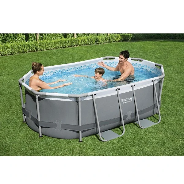 Bestway бассейн power steel oval 305x200x84cm, 3668л, метал каркас 2