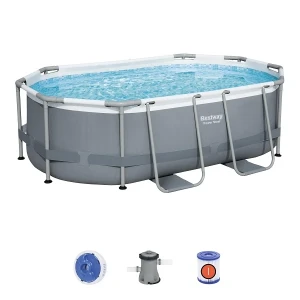 Bestway бассейн power steel oval 305x200x84cm, 3668л, метал каркас Thumbnail 3