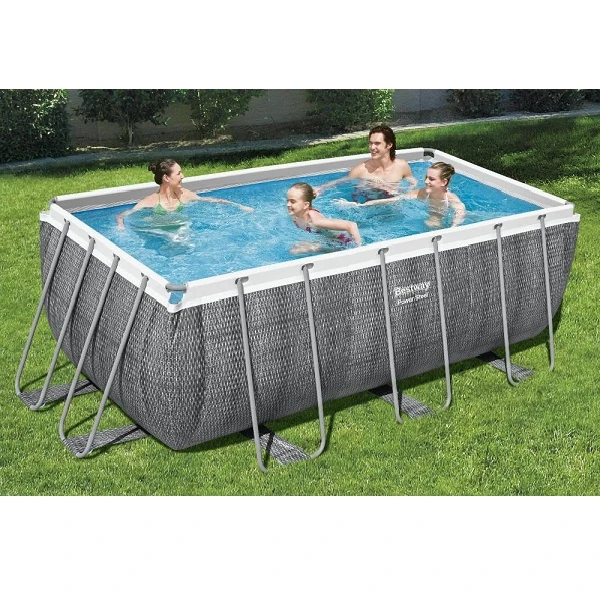 Bestway piscină power steel 412x201x122cm, 8124l, carcas metal 8