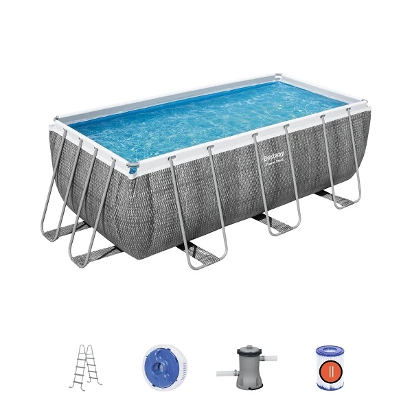 Bestway piscină power steel 412x201x122cm, 8124l, carcas metal 9