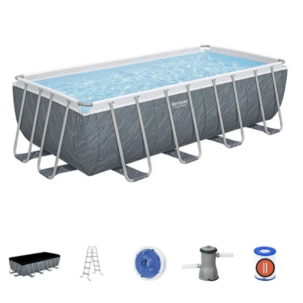 Bestway piscină power steel 404x201x100cm, 6478l, carcas metal 3