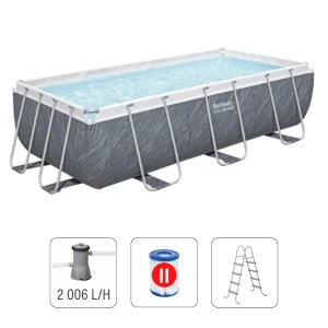Bestway piscină power steel 404x201x100cm, 6478l, carcas metal