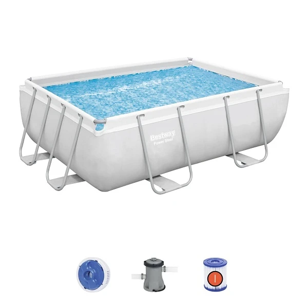 Bestway бассейн power steel 282x196x84cm, 3662л, метал каркас 16