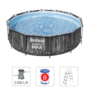 Bestway бассейн steel pro max 366х100 см, 9150 л, метал. каркас