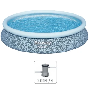Bestway piscină gonflabilă fast set cu pompă de filtrare, 396х84 cm, 7340 l
