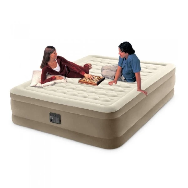 Intex pat gonflabil “velur ultra plush” 152x203x46 cm cu pompă încorporată 220v, până la 272 kg 2