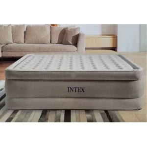 Intex pat gonflabil “velur ultra plush” 152x203x46 cm cu pompă încorporată 220v, până la 272 kg Thumbnail 4