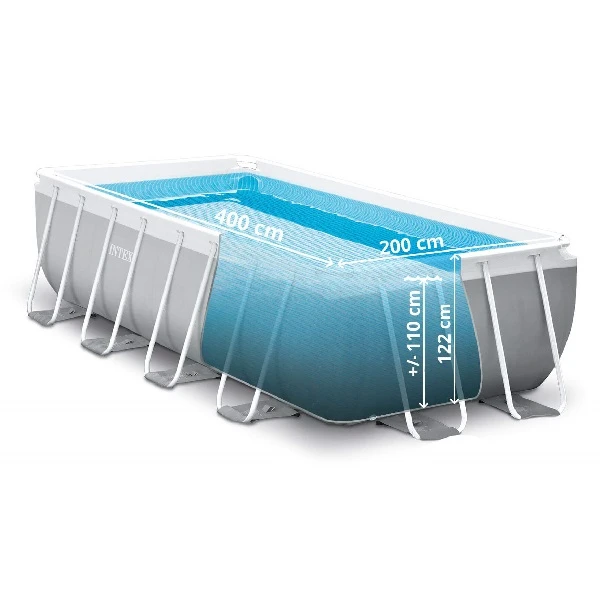 Intex piscină prism frame rectangular 400x200x122cm, 8418l, cadru metalic 5