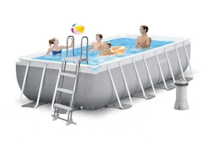 Intex piscină prism frame rectangular 400x200x122cm, 8418l, cadru metalic Thumbnail 6