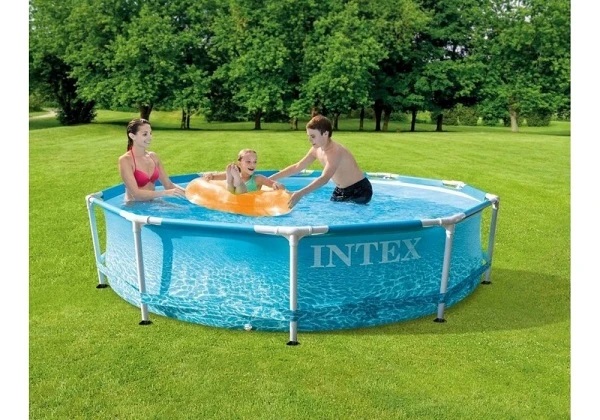 Intex бассейн beachside metal frame 305x76cm, 4485л, металлический каркас 2