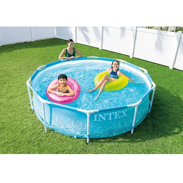 Intex бассейн beachside metal frame 305x76cm, 4485л, металлический каркас 4
