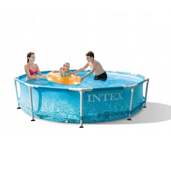 Intex бассейн beachside metal frame 305x76cm, 4485л, металлический каркас 3