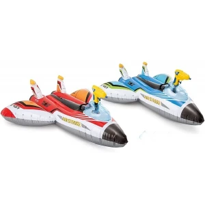 Intex plută-saltea gonflabilă “avion cu pistol de apă” cu mâner, 117х117 cm, până la 40 kg, 3+, 2 culori