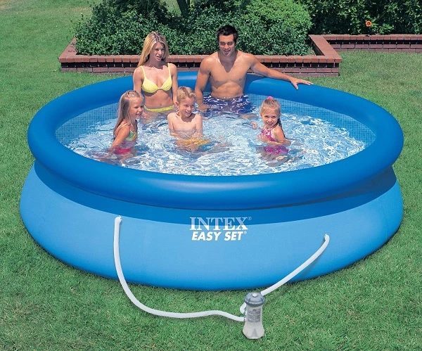 Intex надувной бассейн easy set с фильтрующим насосом 396×84 см, 7290 л 4