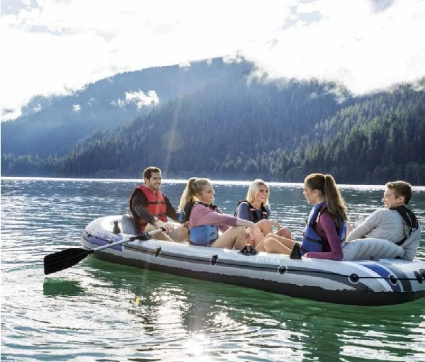Intex надувная лодка “excursion 5” с веслами и насосом, 366x168x43 см, до 600 кг 5