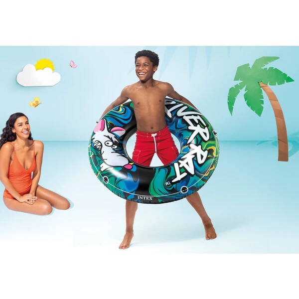 Intex cerc gonflabil “river rat”” d 122 cm, până la 100 kg, 9+ 2