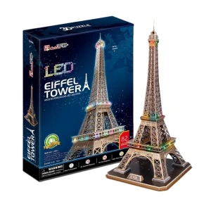 3d puzzle  „turnul eiffel” cu iluminare led, 82 elemente