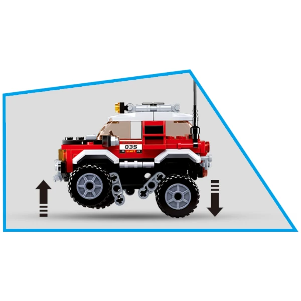 Set de construcție „suv roșu”, 145 elem. 7