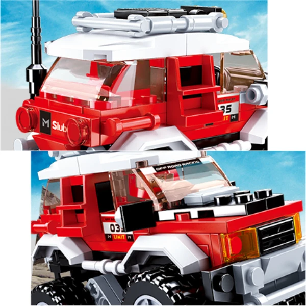 Set de construcție „suv roșu”, 145 elem. 5