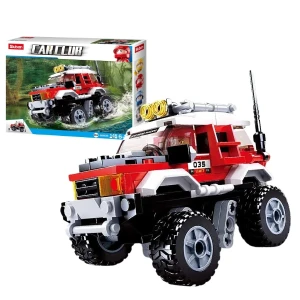 Set de construcție „suv roșu”, 145 elem.