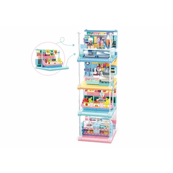 Set de construcție ”magazine”, 4 modele, de la 99 pînă la 112 elem. 4