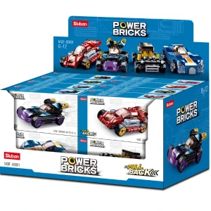 Set de construcție ”mașină sport”, cu inerție 8 modele, de la 48 pînă la 55 elem.