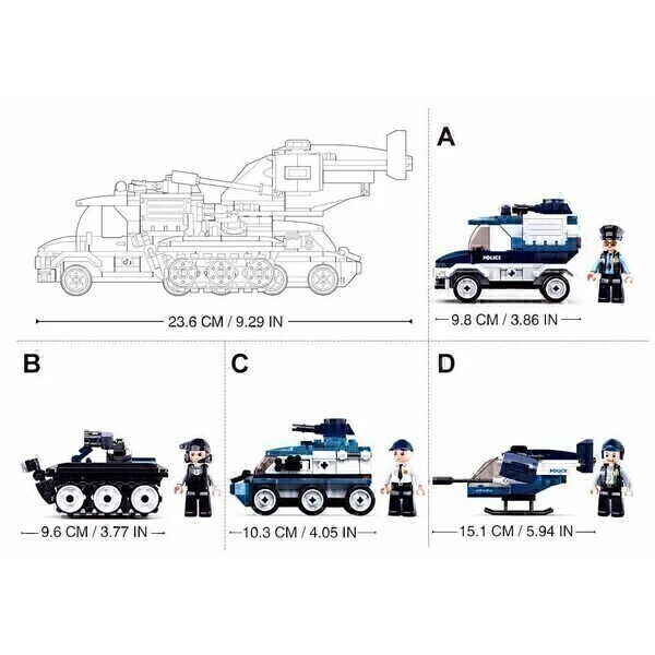 Конструктор police 4 into 1 4