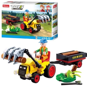 Set de construcție ”tractorul de la fermă”, 110 elem.