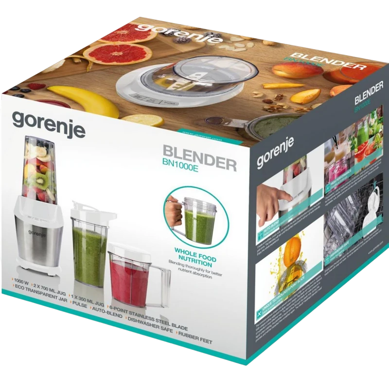 Blender staționar gorenje bn1000e, oțel inoxidabil / alb 7