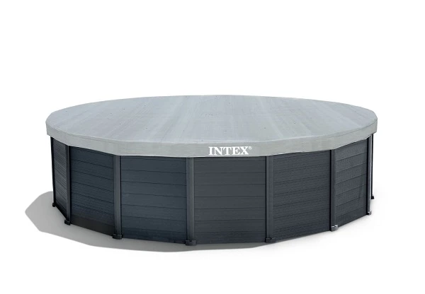 Intex piscină graphite gray panel 478х124cm, 16805l, cadru metalic 4